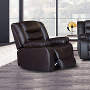 darrahopens Furniture > Sofas Single Seater Recliner Sofa Chair In Faux Leather Lounge Couch Armchair in Brown