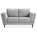 Darrahopens Furniture > Sofas Skylar 2 Seater Sofa Fabric Uplholstered Lounge Couch - Pepper