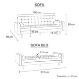darrahopens Furniture > Sofas Sofa Bed 3 Seater Button Tufted Lounge Set for Living Room Couch in Fabric Beige Colour