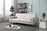 darrahopens Furniture > Sofas Sofa Bed 3 Seater Button Tufted Lounge Set for Living Room Couch in Fabric Beige Colour