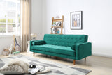 darrahopens Furniture > Sofas Sofa Bed 3 Seater Button Tufted Lounge Set for Living Room Couch in Velvet Green Colour