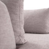 Darrahopens Furniture > Sofas Sunshine Single Sofa Love Chair Fabric Swivel Armchair Ottoman Set - Steel