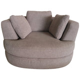 Darrahopens Furniture > Sofas Sunshine Single Sofa Love Chair Fabric Swivel Armchair - Steel