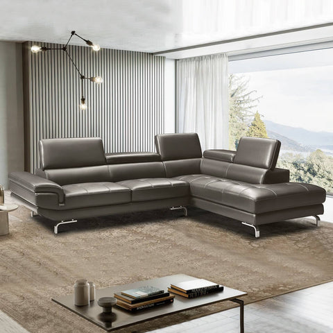 Darrahopens Furniture > Sofas Vienna Sofa Faux Leather 5 Seater Grey