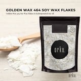 Darrahopens Gift & Novelty 2Kg Golden 464 Soy Wax Flakes - 100% Pure Natural DIY Candle Melts Chips