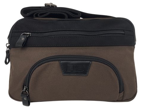 Darrahopens Gift & Novelty > Bags FIB Byron East West Sling Shoulder Bag Travel Adjustable Strap - Brown