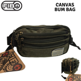 Darrahopens Gift & Novelty > Bags FIB Canvas Bum Bag w Belt Wallet Waist Pouch Travel Mobile Phone Military - Khaki