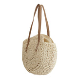 darrahopens Gift & Novelty > Bags Round Straw Beach Bag Natural