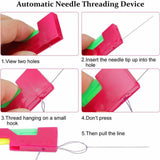 Darrahopens Gift & Novelty > Fashion 3 PCS Mini Fashion Automatic Needle Threader Sewing Threading Guide Device Tool