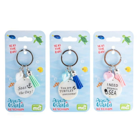 Darrahopens Gift & Novelty > Fashion Aqua World Seashell Keychain - Assorted (SENT AT RANDOM)