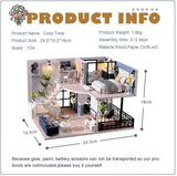 darrahopens Gift & Novelty > Fashion Dollhouse Miniature with Furniture Kit Plus Dust Proof and Music Movement - Cozy time  (Valentine's Day Gift Idea)