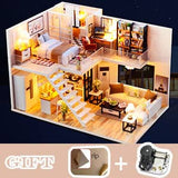 darrahopens Gift & Novelty > Fashion Dollhouse Miniature with Furniture Kit Plus Dust Proof and Music Movement - M9 (1:24 Scale Creative Room Idea)