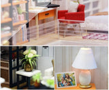 darrahopens Gift & Novelty > Fashion Dollhouse Miniature with Furniture Kit Plus Dust Proof and Music Movement - M9 (1:24 Scale Creative Room Idea)
