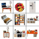 darrahopens Gift & Novelty > Fashion Dollhouse Miniature with Furniture Kit Plus Dust Proof and Music Movement - M9 (1:24 Scale Creative Room Idea)