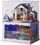 darrahopens Gift & Novelty > Fashion Dollhouse Miniature with Furniture, Wooden Dollhouse Kit Plus Dust Proof - M11 (1:24 Scale Creative Room Idea)