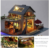 darrahopens Gift & Novelty > Fashion Dollhouse Miniature with Furniture, Wooden Dollhouse Kit Plus Dust Proof - M11 (1:24 Scale Creative Room Idea)