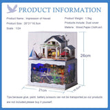 darrahopens Gift & Novelty > Fashion Dollhouse Miniature with Furniture, Wooden Dollhouse Kit Plus Dust Proof - M11 (1:24 Scale Creative Room Idea)