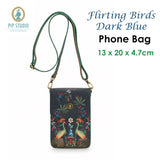 Darrahopens Gift & Novelty > Fashion PIP Studio Flirting Birds Dark Blue Phone Bag