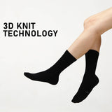 darrahopens Gift & Novelty > Fashion Rexy 5 Pack Medium Black 3D Seamless Crew Socks Slim Breathable