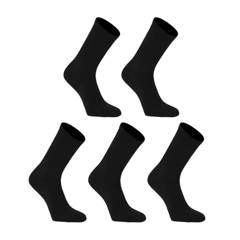 darrahopens Gift & Novelty > Fashion Rexy 5 Pack Medium Black 3D Seamless Crew Socks Slim Breathable