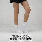 darrahopens Gift & Novelty > Fashion Rexy 5 Pack Medium White 3D Seamless Crew Socks Slim Breathable