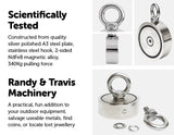 darrahopens Gift & Novelty > Games 340Kg Salvage Strong Recovery Magnet Neodymium Hook Treasure Hunting Fishing