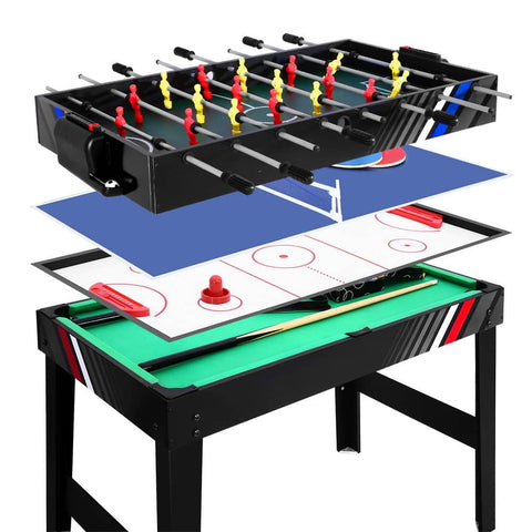 darrahopens Gift & Novelty > Games 4FT 4-In-1 Soccer Table Tennis Ice Hockey Pool Game Football Foosball Kids Adult