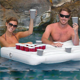 darrahopens Gift & Novelty > Games Big PVC Inflatable Beer Pong Raft Floating Pool Party Pong Game Table Lounge Toy