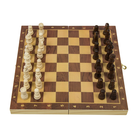 darrahopens Gift & Novelty > Games Chess Board Games Folding Large Chess Wooden Chessboard Set Wood Toy Gift