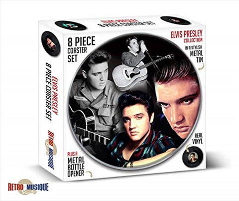 Darrahopens Gift & Novelty > Games Elvis 8 Piece Coaster Set With Metal Tin