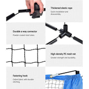 darrahopens Gift & Novelty > Games Everfit Portable Sports Net Stand Badminton Volleyball Tennis Soccer 4m 4ft Blue