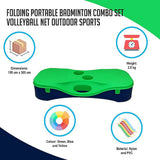 darrahopens Gift & Novelty > Games Folding Portable Badminton Combo Set Volleyball Net Outdoor Sports
