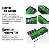 darrahopens Gift & Novelty > Games Indoor Practice Putting Green 2.5m Mat Inclined Ball Return Fake Grass 2 Holes