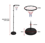 darrahopens Gift & Novelty > Games Netball Ring with Stand Portable Pole Height Adjustable