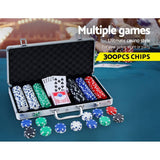 darrahopens Gift & Novelty > Games Poker Chip Set 300PC Chips TEXAS HOLD'EM Casino Gambling Dice Cards