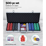 darrahopens Gift & Novelty > Games Poker Chip Set 500PC Chips TEXAS HOLD'EM Casino Gambling Dice Cards
