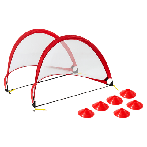 darrahopens Gift & Novelty > Games Portable Kids Soccer Goals Set – 2 Pop Up Soccer Goals, Cones, Goal Carry Bag