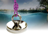 darrahopens Gift & Novelty > Games Round Neodymium Fishing Magnet with Countersunk Hole and Eyebolt, 500 LBS pull