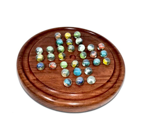 Darrahopens Gift & Novelty Wooden Solitaire Game - Marble balls