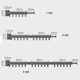 Darrahopens GOMINIMO Wall Mount Tri-fold Clothes Rack Black