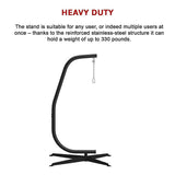 Darrahopens Hammock C Stand Solid Steel Construction for Hanging Air Porch Swing Chair