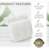 Darrahopens Health & Beauty > Bath & Body 3D Spa Mesh Bath Pillow Neck Back Support Bathtub Tub Cushions