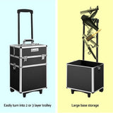darrahopens Health & Beauty > Cosmetic Storage Embellir 7 in 1 Portable Cosmetic Beauty Makeup Trolley - Black