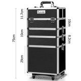 darrahopens Health & Beauty > Cosmetic Storage Embellir 7 in 1 Portable Cosmetic Beauty Makeup Trolley - Black