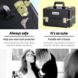 darrahopens Health & Beauty > Cosmetic Storage Embellir 7 in 1 Portable Cosmetic Beauty Makeup Trolley - Black & Gold