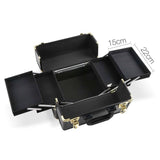 darrahopens Health & Beauty > Cosmetic Storage Embellir 7 in 1 Portable Cosmetic Beauty Makeup Trolley - Black & Gold