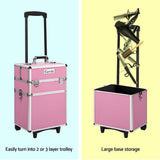 darrahopens Health & Beauty > Cosmetic Storage Embellir Makeup Case Beauty Cosmetic Organiser Travel Portable Box Troley Vanity