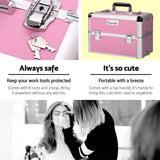 darrahopens Health & Beauty > Cosmetic Storage Embellir Makeup Case Beauty Cosmetic Organiser Travel Portable Box Troley Vanity