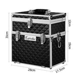 darrahopens Health & Beauty > Cosmetic Storage Embellir Portable Cosmetic Beauty Makeup Carry Case with Mirror - Diamond Black
