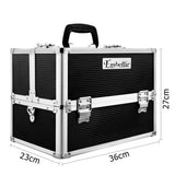 darrahopens Health & Beauty > Cosmetic Storage Embellir Portable Cosmetic Beauty Makeup Case- Black